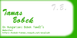 tamas bobek business card